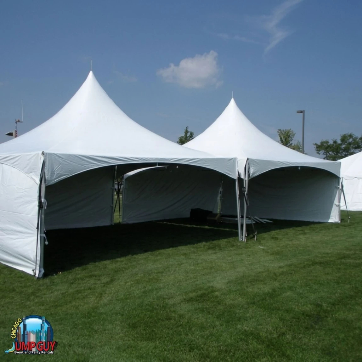 20x40 high peak frame tent rental for outdoor weddings parties and large events with spacious elegant setup in Elmhurst IL