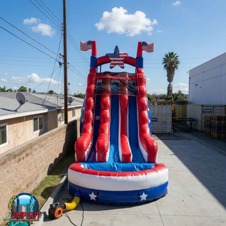 22ft Stars And Stripes Backyard Size Dual rental in Burr Ridge, IL (60527) by Jump Guy Party Rentals