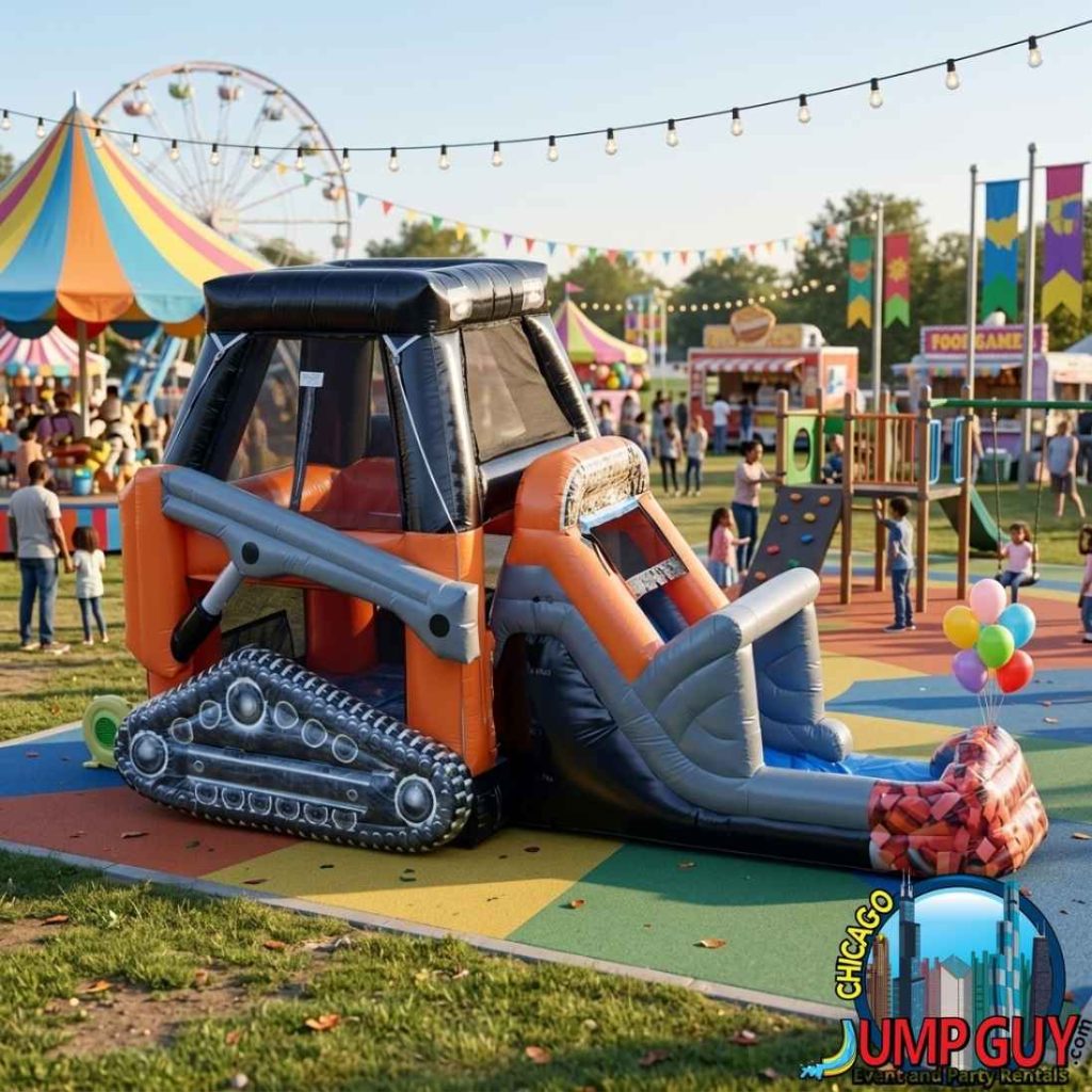 Skid Loader Bounce Slide Combo rental in Burr Ridge, IL (60527) by Jump Guy Party Rentals