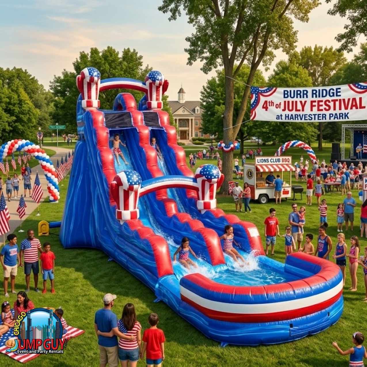 American Knockout Water Slide rental in Burr Ridge, IL (60527) by Jump Guy Party Rentals