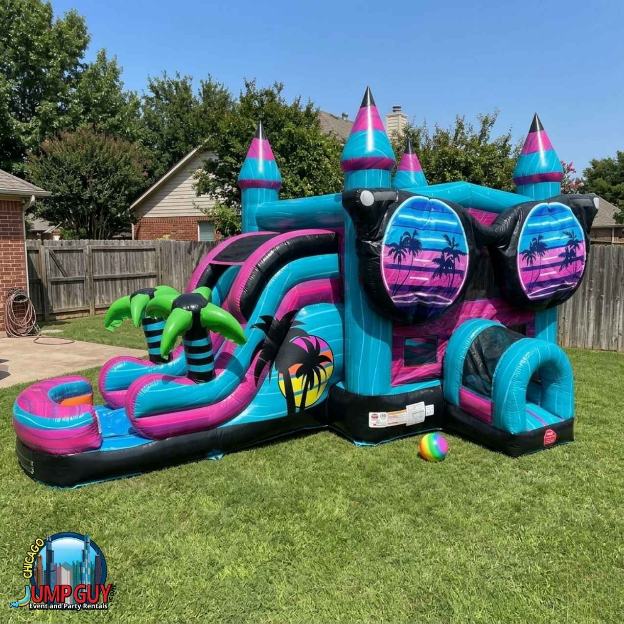 Beach Vibes Bounce Slide Combo rental in Burr Ridge, IL (60527) by Jump Guy Party Rentals