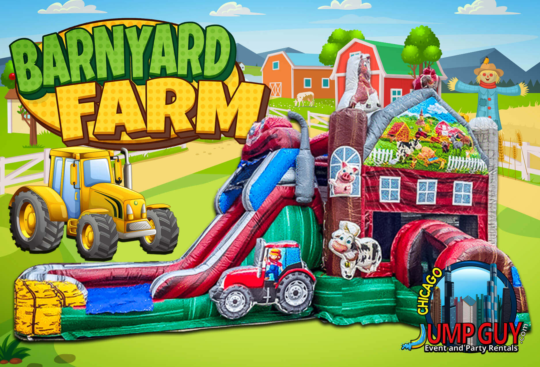 Foam Machine Combo Water Slide rental in Burr Ridge, IL (60527) by Jump Guy Party Rentals