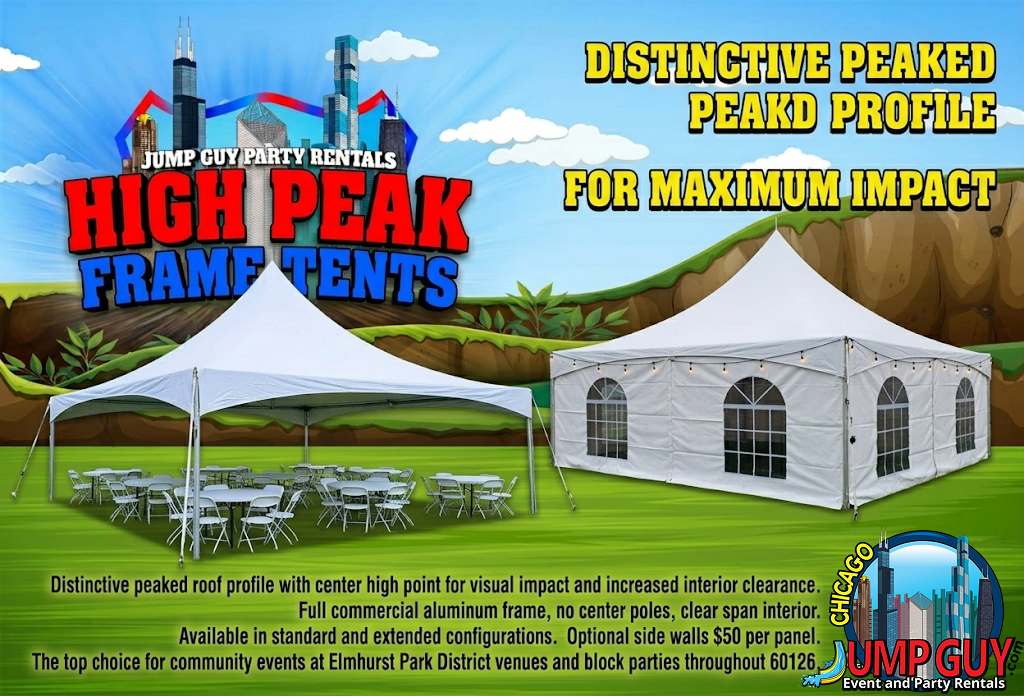 High Peak Frame Tent rental in Burr Ridge, IL (60527) by Jump Guy Party Rentals