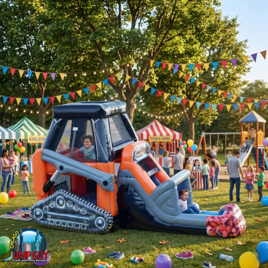 Skid Loader Bounce Slide Combo Wet rental in Burr Ridge, IL (60527) by Jump Guy Party Rentals