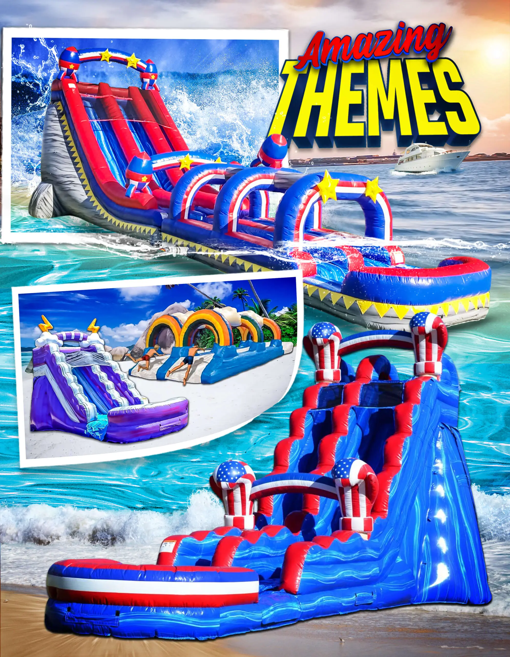 Water Slide Safety Standards Amazing Themes rental in Burr Ridge, IL (60527) by Jump Guy Party Rentals